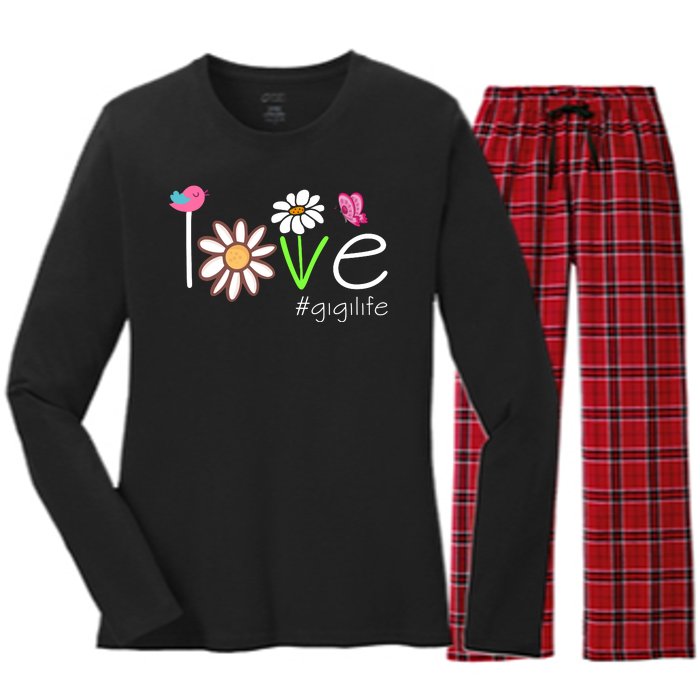 Love Gigi Life Cute Matching Family Women's Long Sleeve Flannel Pajama Set 