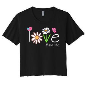 Love Gigi Life Cute Matching Family Women's Crop Top Tee