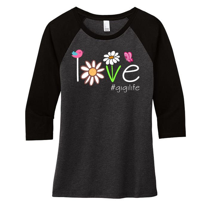 Love Gigi Life Cute Matching Family Women's Tri-Blend 3/4-Sleeve Raglan Shirt