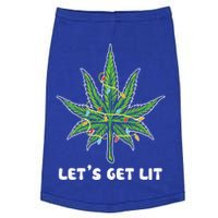 Let's Get Lit Christmas Cool Gift Funny Marijuana Leaf Weed Xmas Gift Doggie Tank