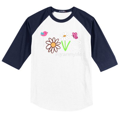 Love Grammy Life Cute Matching Family Baseball Sleeve Shirt