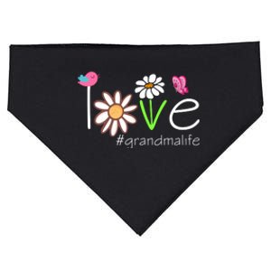 Love Grandma Life Cute Matching Family USA-Made Doggie Bandana