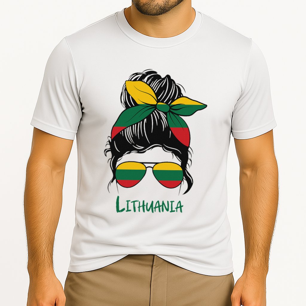Lithuania Girl Lithuanian Girl Lietuvis Woman Flag Cooling Performance Crew T-Shirt