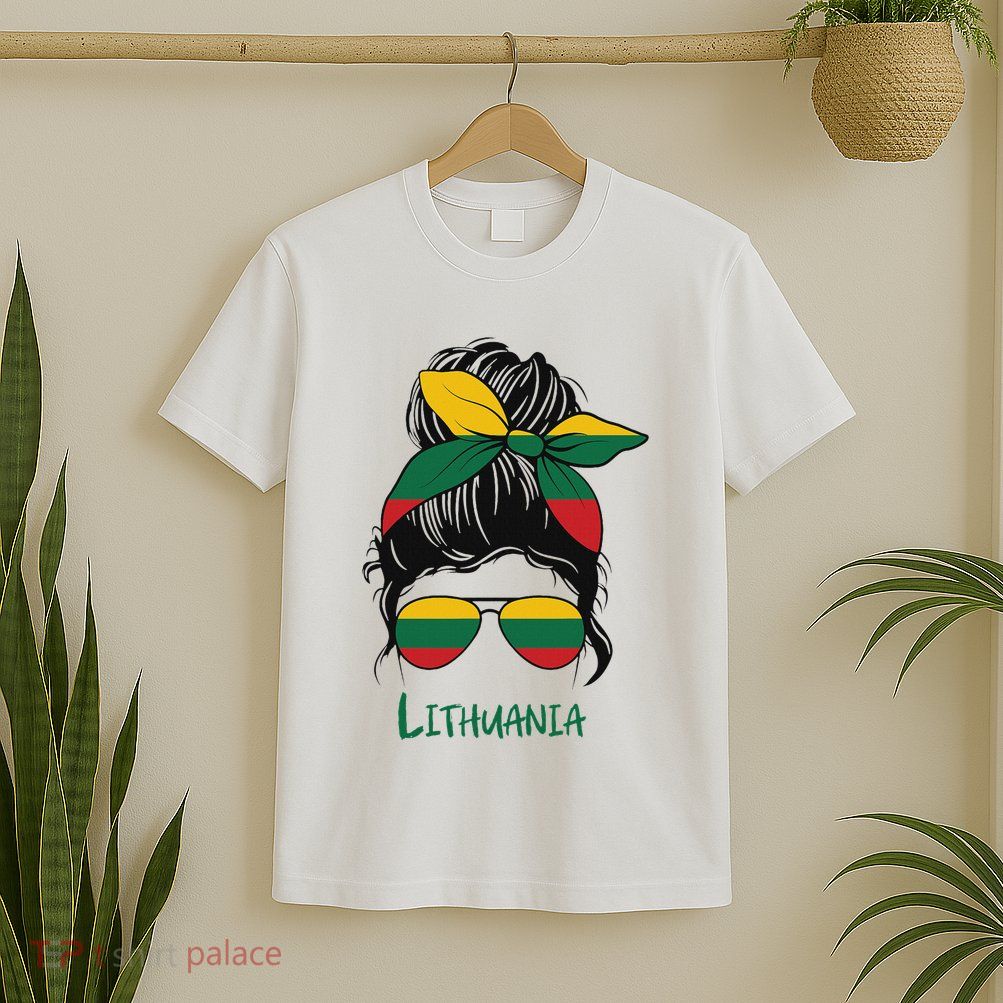 Lithuania Girl Lithuanian Girl Lietuvis Woman Flag T-Shirt