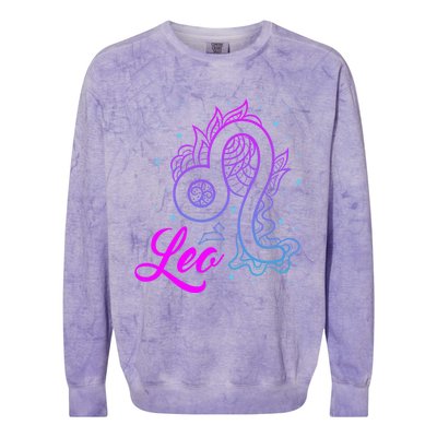 Leo Gift Colorblast Crewneck Sweatshirt