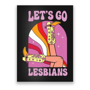 Lets Go Lesbians Lgbtq Lesbian Pride Month Cowgirl Poster