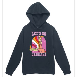 Lets Go Lesbians Lgbtq Lesbian Pride Month Cowgirl Urban Pullover Hoodie