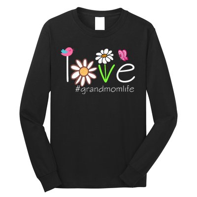 Love Grandmom Life Cute Matching Family Long Sleeve Shirt