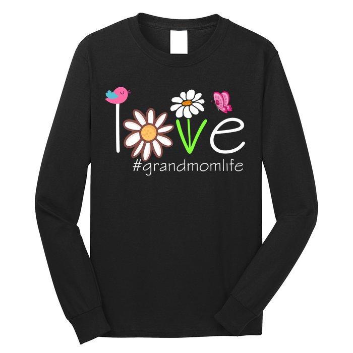 Love Grandmom Life Cute Matching Family Long Sleeve Shirt