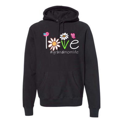 Love Grandmom Life Cute Matching Family Premium Hoodie