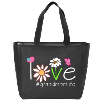 Love Grandmom Life Cute Matching Family Zip Tote Bag