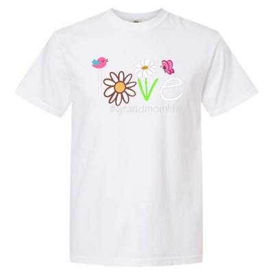 Love Grandmom Life Cute Matching Family Garment-Dyed Heavyweight T-Shirt