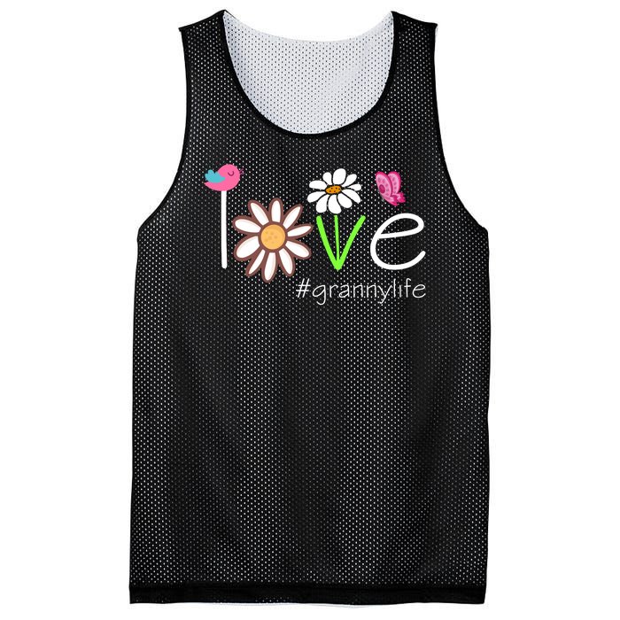 Love Granny Life Cute Matching Family Mesh Reversible Basketball Jersey Tank