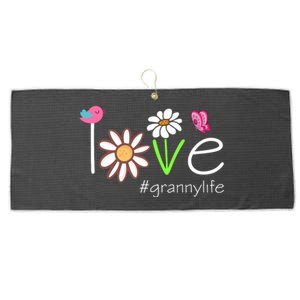 Love Granny Life Cute Matching Family Large Microfiber Waffle Golf Towel