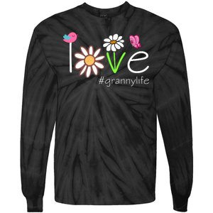 Love Granny Life Cute Matching Family Tie-Dye Long Sleeve Shirt