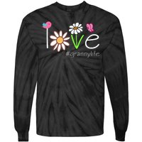 Love Granny Life Cute Matching Family Tie-Dye Long Sleeve Shirt