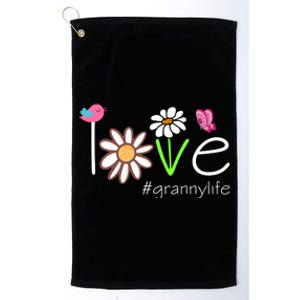 Love Granny Life Cute Matching Family Platinum Collection Golf Towel