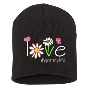 Love Granny Life Cute Matching Family Short Acrylic Beanie