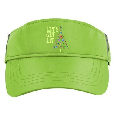 Let's Get Ligift Christmas Tree Lights Xmas Pajama Cute Gift Adult Drive Performance Visor