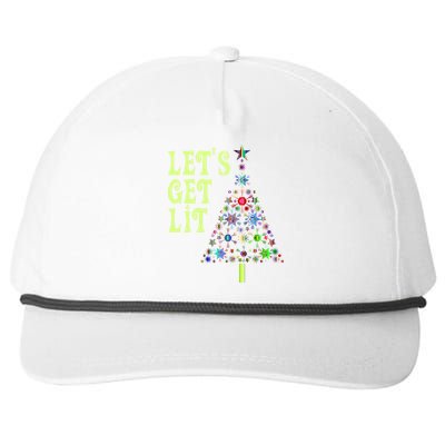 Let's Get Ligift Christmas Tree Lights Xmas Pajama Cute Gift Snapback Five-Panel Rope Hat