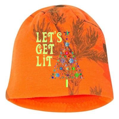 Let's Get Ligift Christmas Tree Lights Xmas Pajama Cute Gift Kati - Camo Knit Beanie