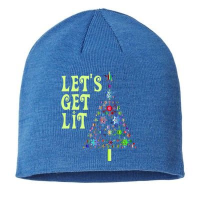 Let's Get Ligift Christmas Tree Lights Xmas Pajama Cute Gift Sustainable Beanie