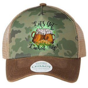 Let's Get Lucked Up Cheer Beer Drinking Team Saint Patrick's Day Legacy Tie Dye Trucker Hat