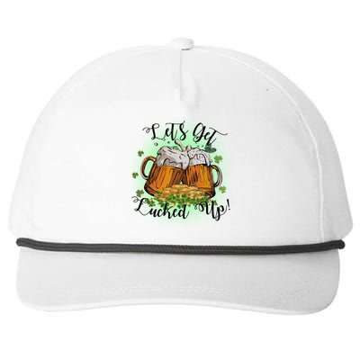 Let's Get Lucked Up Cheer Beer Drinking Team Saint Patrick's Day Snapback Five-Panel Rope Hat