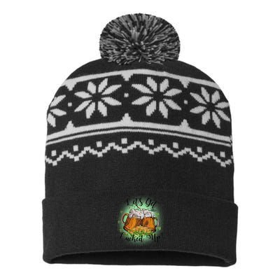 Let's Get Lucked Up Cheer Beer Drinking Team Saint Patrick's Day USA-Made Snowflake Beanie