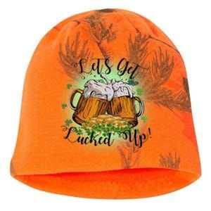 Let's Get Lucked Up Cheer Beer Drinking Team Saint Patrick's Day Kati - Camo Knit Beanie