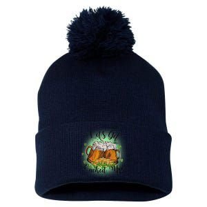 Let's Get Lucked Up Cheer Beer Drinking Team Saint Patrick's Day Pom Pom 12in Knit Beanie