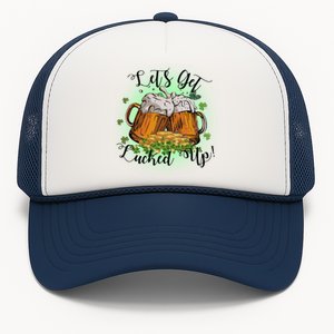 Let's Get Lucked Up Cheer Beer Drinking Team Saint Patrick's Day Trucker Hat