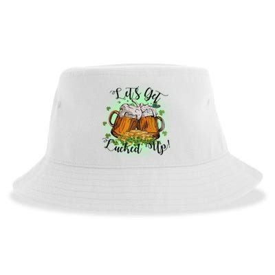 Let's Get Lucked Up Cheer Beer Drinking Team Saint Patrick's Day Sustainable Bucket Hat