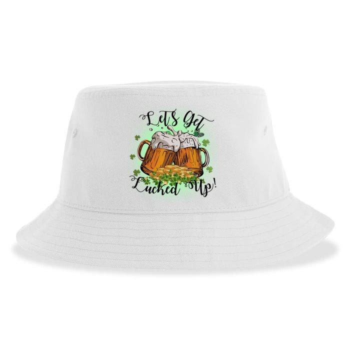 Let's Get Lucked Up Cheer Beer Drinking Team Saint Patrick's Day Sustainable Bucket Hat