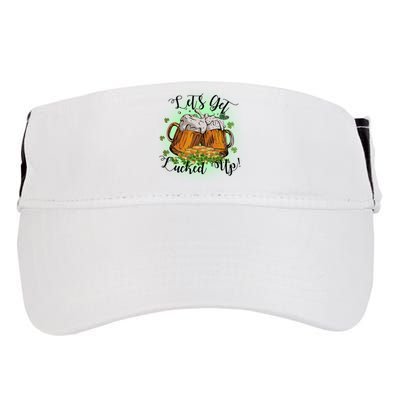 Let's Get Lucked Up Cheer Beer Drinking Team Saint Patrick's Day Adult Drive Performance Visor