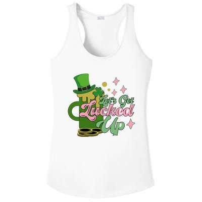 Let's Get Lucked Up St Patrick's Ladies PosiCharge Competitor Racerback Tank