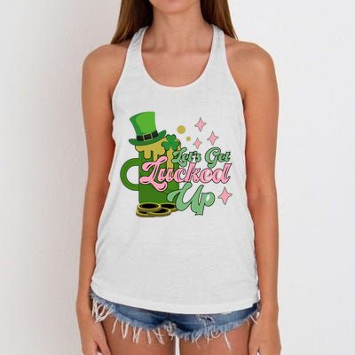 Let's Get Lucked Up St Patrick's Women's Knotted Racerback Tank