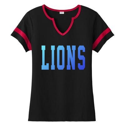 Lions Gift Ladies Halftime Notch Neck Tee