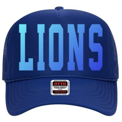 Lions Gift High Crown Mesh Back Trucker Hat