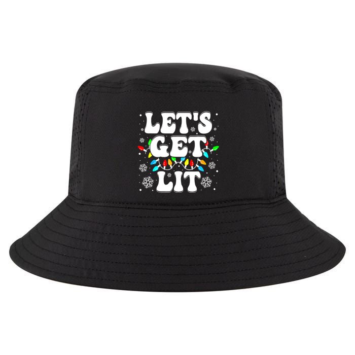 LetS Get Lit Funny Christmas Lights Xmas Pajamas Holiday Cool Comfort Performance Bucket Hat