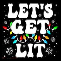 LetS Get Lit Funny Christmas Lights Xmas Pajamas Holiday Impact Tech Backpack