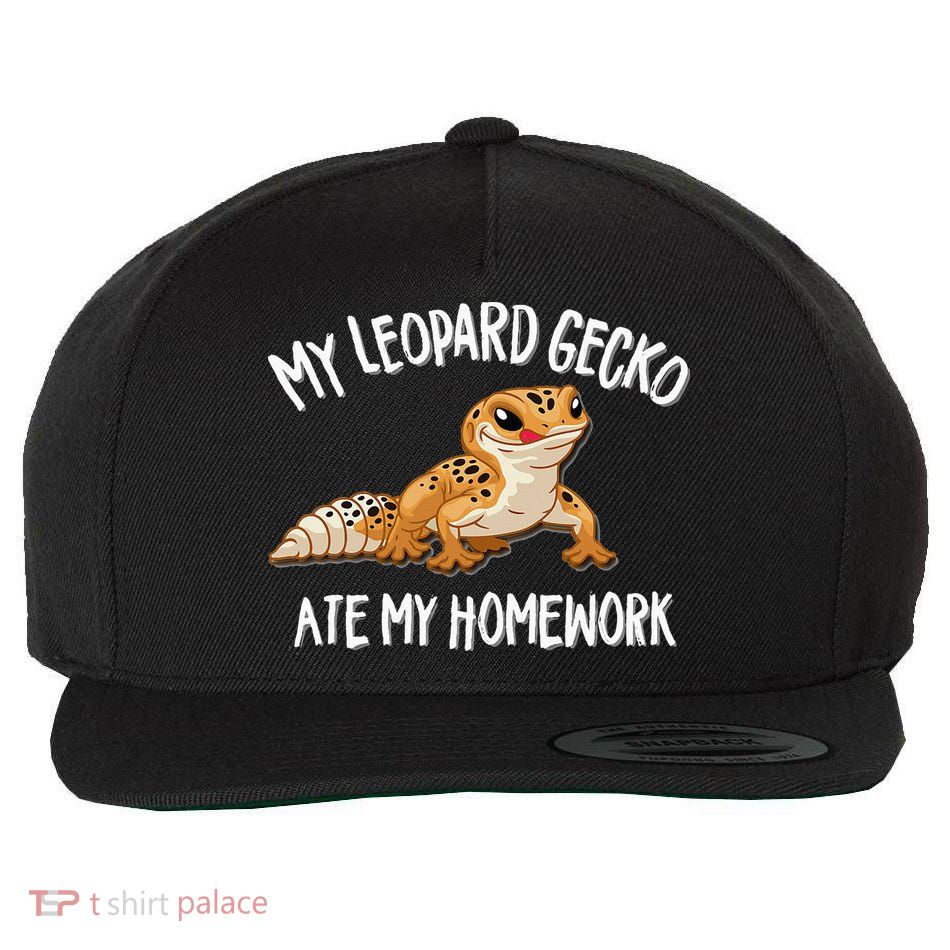 Leopard Gecko Wool Snapback Cap