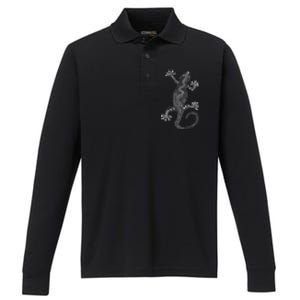 Lizard Gift Lizard Lover Gift Performance Long Sleeve Polo