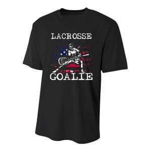 Lacrosse Goalie Lax Goalkeeper Youth Performance Sprint T-Shirt