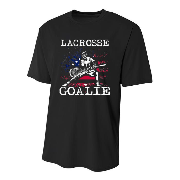 Lacrosse Goalie Lax Goalkeeper Youth Performance Sprint T-Shirt