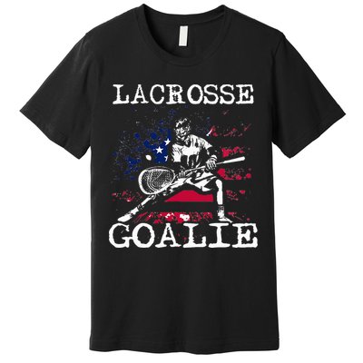 Lacrosse Goalie Lax Goalkeeper Premium T-Shirt