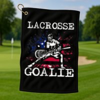 Lacrosse Goalie Lax Goalkeeper Golf Towel