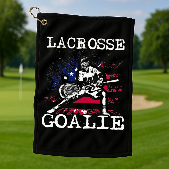 Lacrosse Goalie Lax Goalkeeper Golf Towel