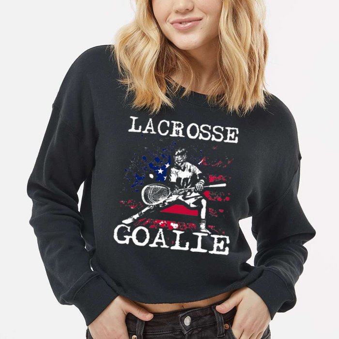 Lacrosse Goalie Lax Goalkeeper Cropped Pullover Crew