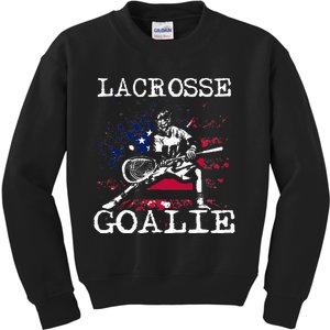 Lacrosse Goalie Lax Goalkeeper Kids Sweatshirt